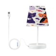 thumbnail image 1 of Table Lamps 3 Color 10 Way Dimmable LED Nightstand Lamp for Bedroom, Living Room, Home Office Purple Cat and Orange Cat Small, 1 of 7