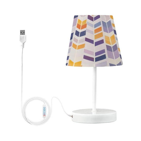 Table Lamps 3 Color 10 Way Dimmable LED Nightstand Lamp for Bedroom, Living Room, Home Office Shape Of Lavender Arrow Small
