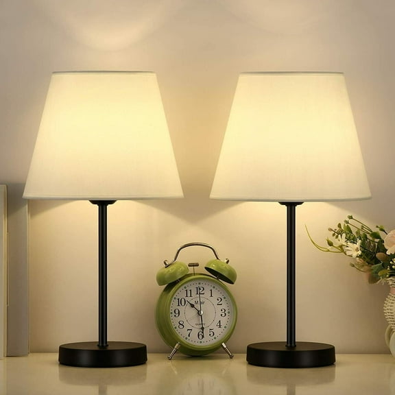 Table Lamps Bedside Lamp Small Nightstand Lamps Set of 2 for Bedroom Living Room