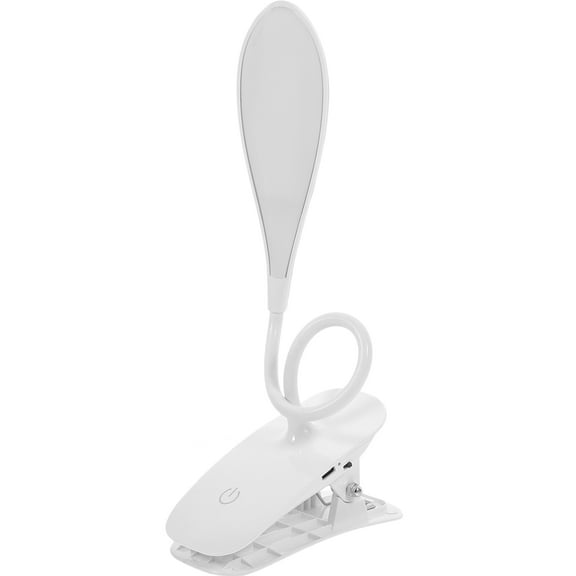 Homoyoyo Gooseneck LED Desk Lamp White with 3 Brightness Levels USB Rechargeable Flexible Reading Light