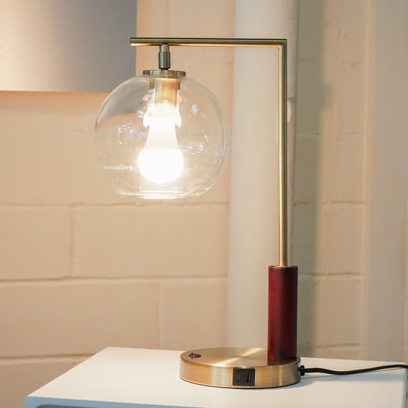 Table Lamps Modern Classic Desk Lamp Villa Living Room Bedroom Study Decorative Original Design European Table Light, Easy Assembly Table Lamp for Sale, Wander Right Angle Glass Table Lamp - Bronze 1