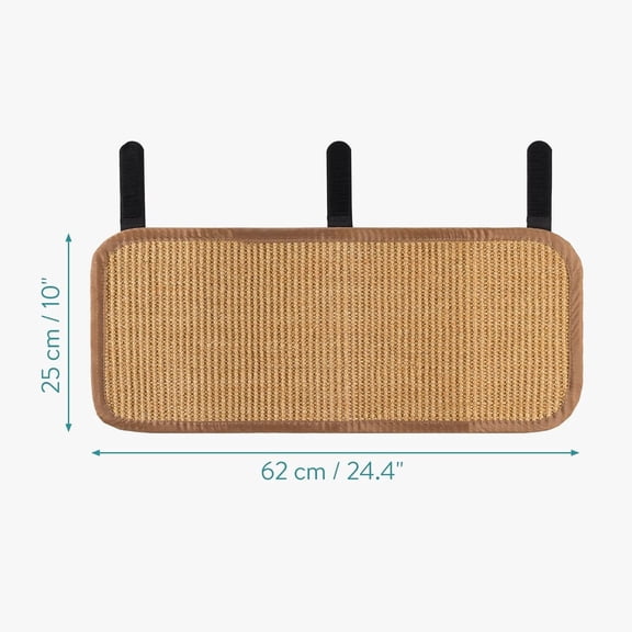 Table Leg Cat Scratcher - Sisal Scratching Mat Protector for Furniture Legs - Scratch Pad Protection with Wrap Around Straps 23 5/8" x 9 7/8"