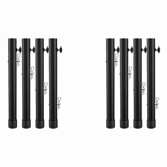 Table Leg Extenders for Folding Tables Straight/Bent Leg,  Leg Extensions, Heights Adjustable Risers - 8PCS