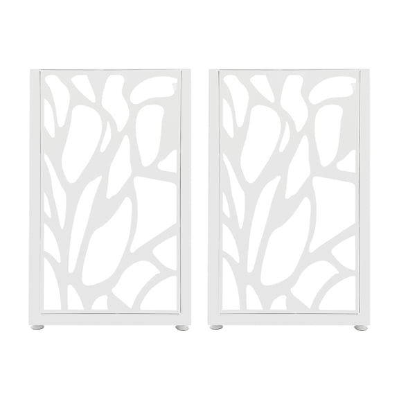 Table Legs, 2 PCs Desk Legs, Metal Dining Table Base for Installing or Replacing Old or Damaged Furniture Legs, and More (White)