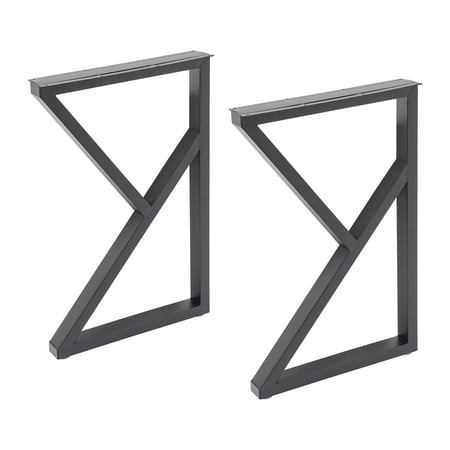 Table Legs, 2 Pack Foldable Hairpin Metal Legs, Iron K-Shaped Desk Legs, Supports 440 lbs Weight Capacity, Sturdy Triangle Structure, for DIY Home