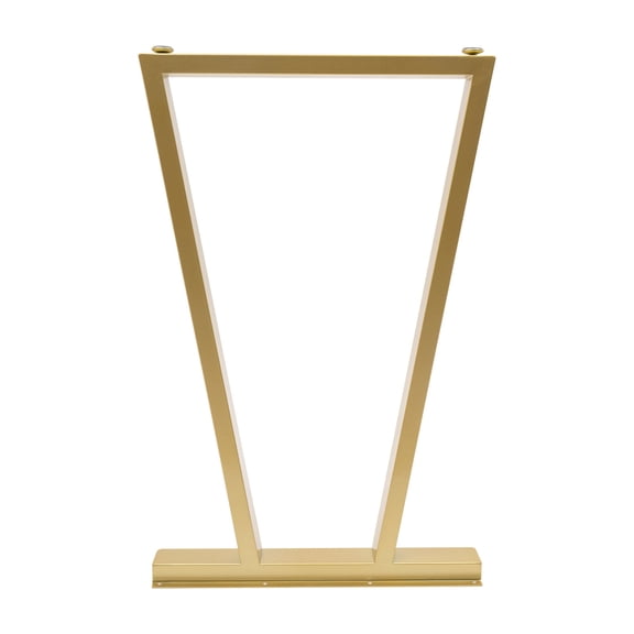 Table Legs, 28 Inch Foldable Hairpin Furniture Legs Set of 2, Gold Trapezoid Design, Supports 440 lbs Each, Modern Decorative Desk Legs