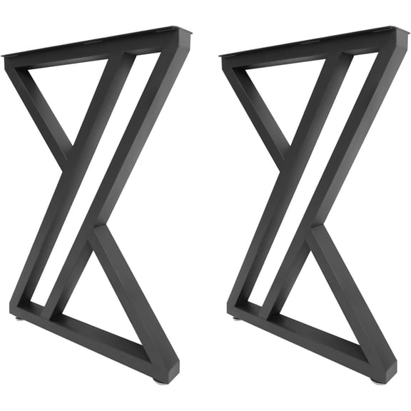 Table Legs Metal 2PCS, 28" Height 20" Width Heavy Duty Steel Furniture Legs, Modern Cast Iron DIY Coffee Table Legs for Desks, Bench