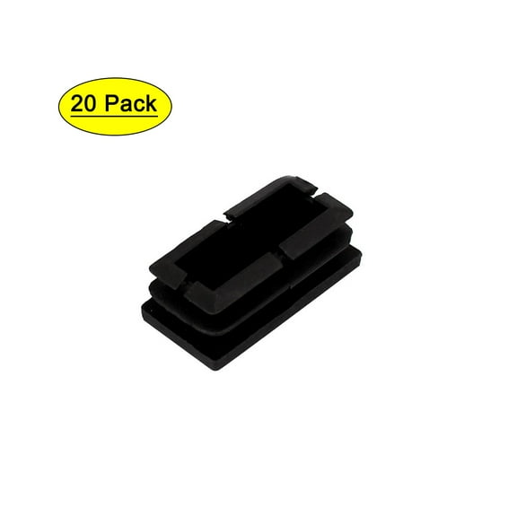 Table Legs Plastic Blanking End Cap Rectangle Tube Insert Plug 20mmx40mm 20Pcs