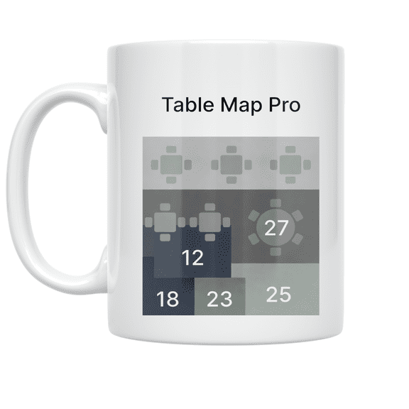 Table Map Pro Design - Server Badge Enthusiast - 11 oz Ceramic Coffee Mug