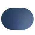 thumbnail image 1 of Table Mat Non-slip Wipeable Faux Leather Oval Shape Insulation Pad for Dining Room, 1 of 5
