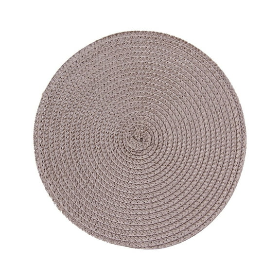 Table Mat Place Mats Non Slip, QQZ Heat Resistant Oilproof Table Pad, 18cm Round Woven PP Placemat for Dining Table Restaurant Home Decor