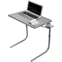 Table Mate II TV Tray and Cup Holder Large Folding Table (Slate Grey)