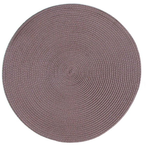 Table Mats for Dining Table Set, Tswift Woven Spiral Table Placemats 15 Inches Round Set of 4 Non Slip Dining & Kitchen Table Mats Table Mats Placemats Set Clearance Placemats Round Z1-Brown