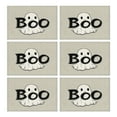 thumbnail image 1 of Table Mats Set of 6 Cute Ghost Boo Halloween Spooky Table Mat Washable Anti-Skid Outdoor Indoor Table Mats for Wedding Restaurant & Camping 12x18in Seasonal Fall Holiday Table Mats, 1 of 1