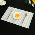 thumbnail image 1 of Table Mats Washable& Wipeable Plastic Placemats for Kitchen Indoor Outdoor Heat Resistant Non Slip PVC Table Placemats Protect Dining Table Place mats(Blue), 1 of 6