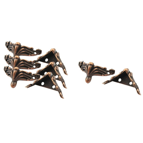 Table Metal Classical Vintage Style Decoration Corner Protector Copper Tone 8pcs