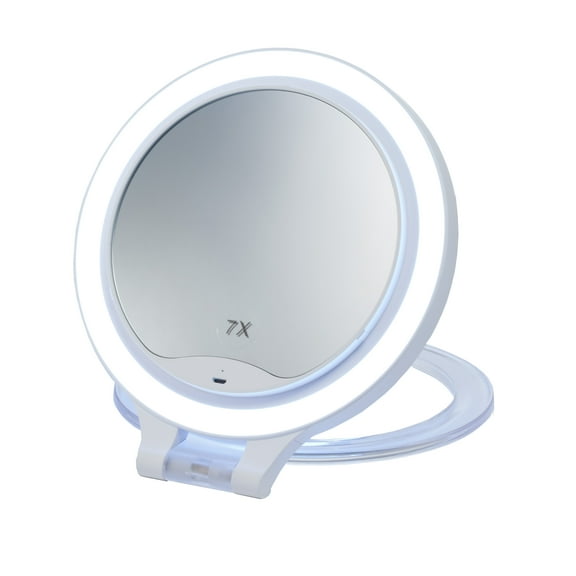 Table Multifunction makeup LED mirror. 7X Magnification makeup mirror