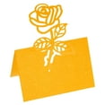 thumbnail image 1 of Table Name Place Cards,50Pack Rose Cut Design Blank Card Yellow, 1 of 6