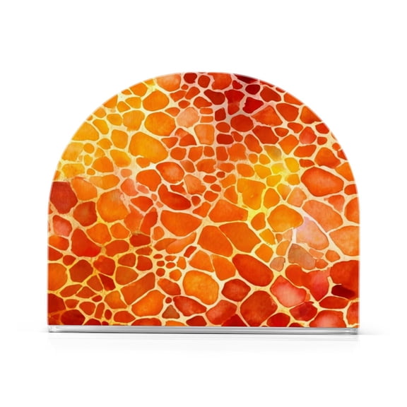 Table Napkin Holder, One Sizex1 Kitchen Napkin Holder Acrylic Napkin Holder Restaurant Napkin Holder Beautiful Orange Pattern