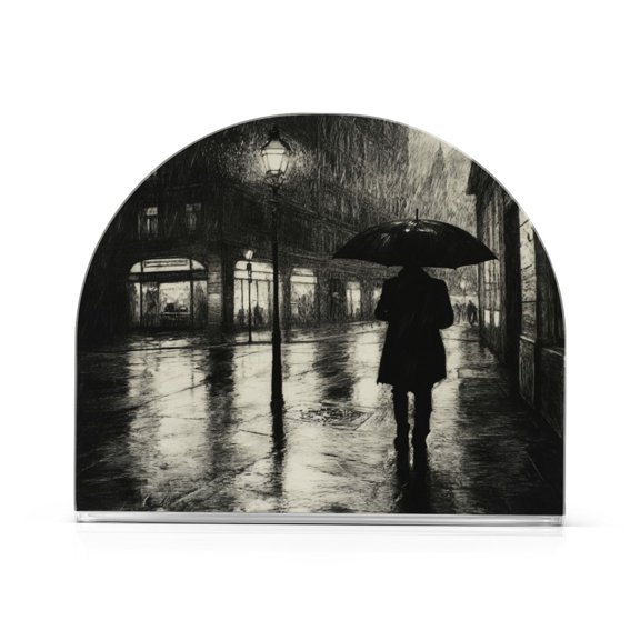 Table Napkin Holder, One Sizex1 Kitchen Napkin Holder Acrylic Napkin Holder Restaurant Napkin Holder Cool Black Rain