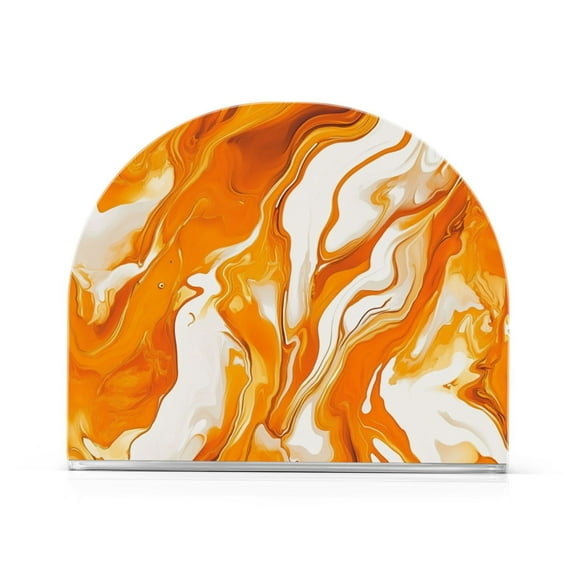Table Napkin Holder, One Sizex1 Kitchen Napkin Holder Acrylic Napkin Holder Restaurant Napkin Holder Pretty Orange Marble