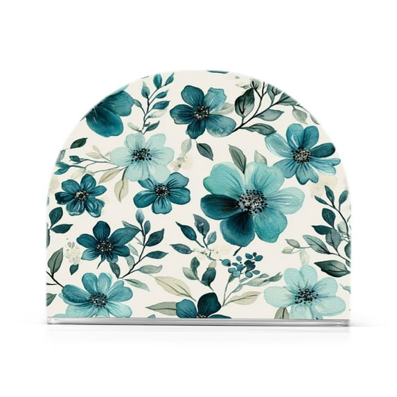 Table Napkin Holder, One Sizex2 Kitchen Napkin Holder Acrylic Napkin Holder Restaurant Napkin Holder Cartoon Turquoise Flowers