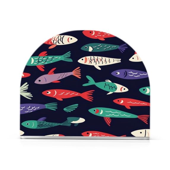 Table Napkin Holder, One Sizex2 Kitchen Napkin Holder Acrylic Napkin Holder Restaurant Napkin Holder Color Fish Pattern