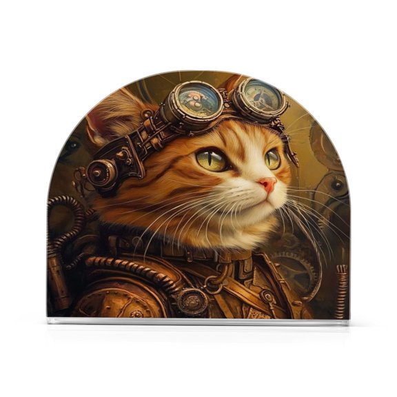 Table Napkin Holder, One Sizex2 Kitchen Napkin Holder Acrylic Napkin Holder Restaurant Napkin Holder Steampunk Cat