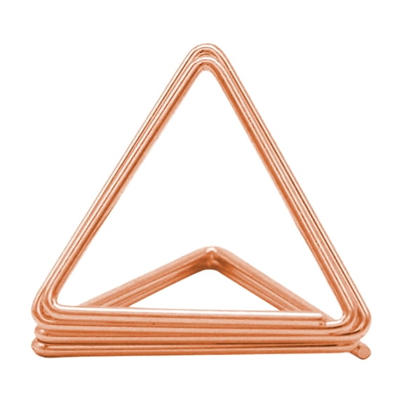 Table Number Holder, Place Small Triangle Shape Name Numbers Table Photo Picture Holder Stand Clip for Wedding Baby Shower Party, Suitable for Small Card (Rose Gold) 0.94x0.94"