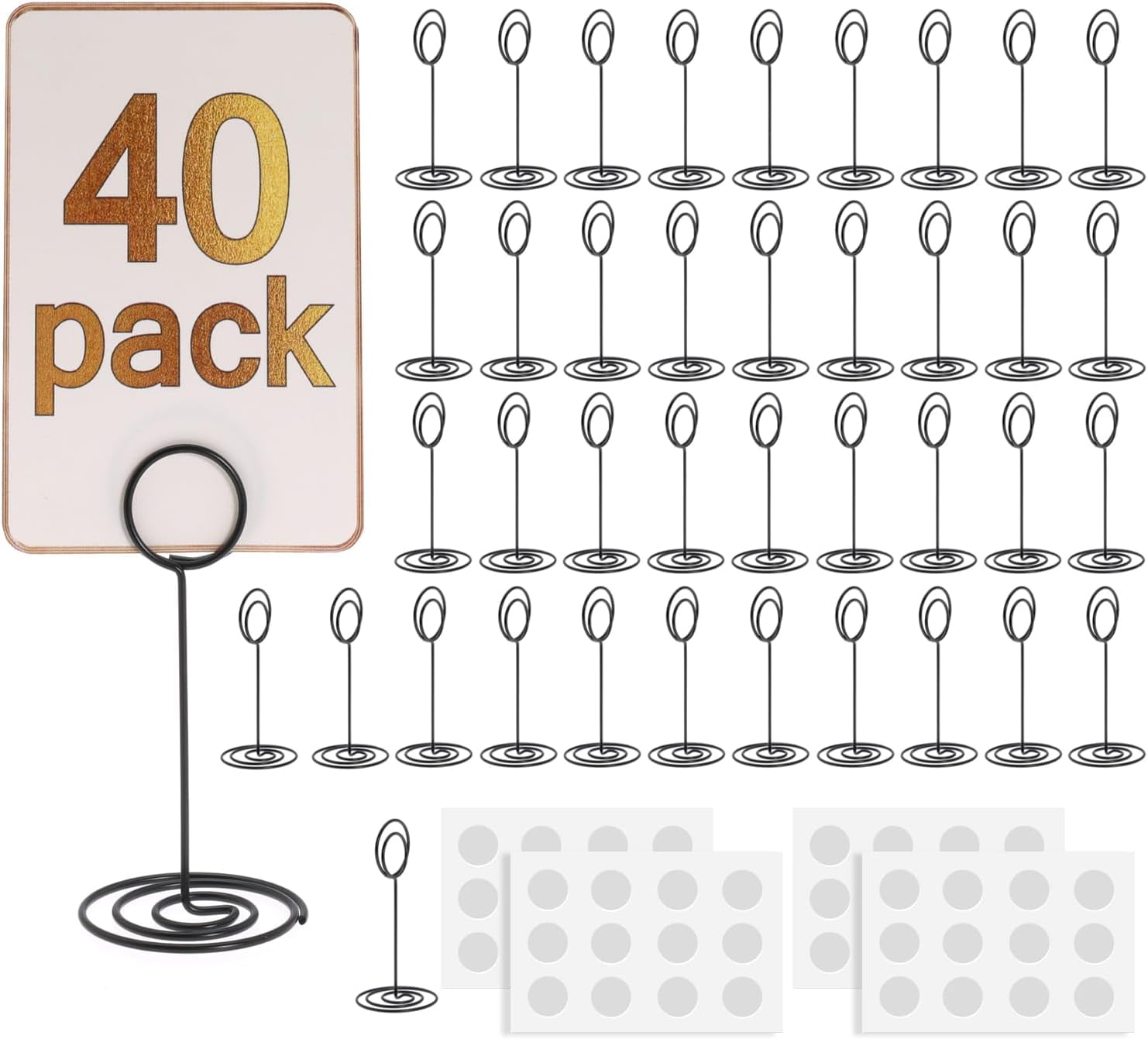 Table Number Holders 40 Packs 3.35 Inch Table Number Holder Place Card ...