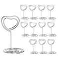 thumbnail image 1 of Table Number Holders 50mm Tall 33mm Base Width Mini Heart Silver Tone, 12 Pieces, 1 of 5