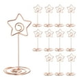 thumbnail image 1 of Table Number Holders 85mm Tall 40mm Base Width Star Rose Gold, 12 Pieces, 1 of 5