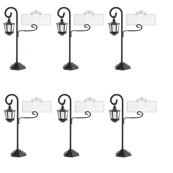 Table Number Holders,Elegant Street Lamp Place Card Holders, Place Card Photo Holder,Picture Name Clips,Small Card Holder Number Stands,Card Holder Stand Photo Holders For Tables Centerpieces,6 PCS