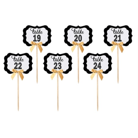 Table Numbers 19-24 Table Decoration Party Centerpiece Picks