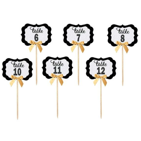 Table Numbers 6-12 Table Decoration Party Centerpiece Picks