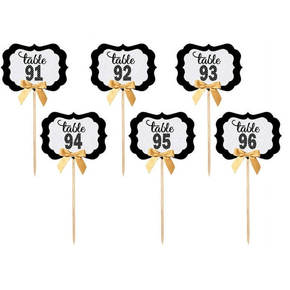 Table Numbers 91-96 Table Decoration Party Centerpiece Picks