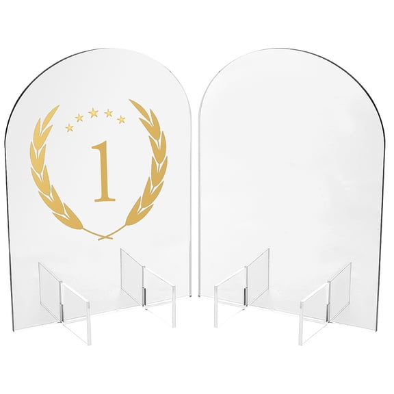 Table Numbers Guest Book Sign 5x7 Inch Silver Wedding Sign Arch Party Dinner Signs Acrylic Blanks Sign for Christmas Reception Stand Included