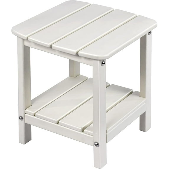 Table Outdoor Rectangular Side Table,Easy-Maintenance & Weather-Resistant Poly Lumber End Tables for Patio,Garden, Lawn,Indoor Outdoor Companion
