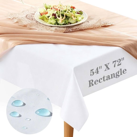 Table Pad Protector with Flannel Backing Cut to Fit Waterproof Heat Resistant Heavy-Duty Reusable Cloth 54" x 72" Rectangle Vinyl Padding Under Tablecloth