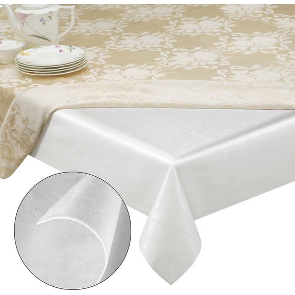 Table Pad Protector with Cushion Flannel Backing 90" L x 54" W