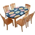 thumbnail image 1 of Table Padding Under Tablecloth, Umbrella Pattern Printed on Elasticated Table Cover, Table Pads for Dining Room Table Rectangular, Fits for 48" x 68" Oval Table, 1 of 4