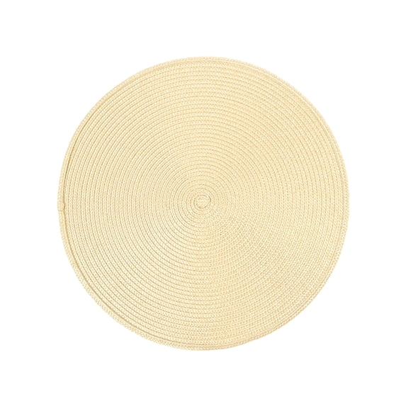 Table Pads for Dining Room Table Heat Resistant - 18 cm Round Woven Place Mat with Oil-Proof and Waterproof Protection