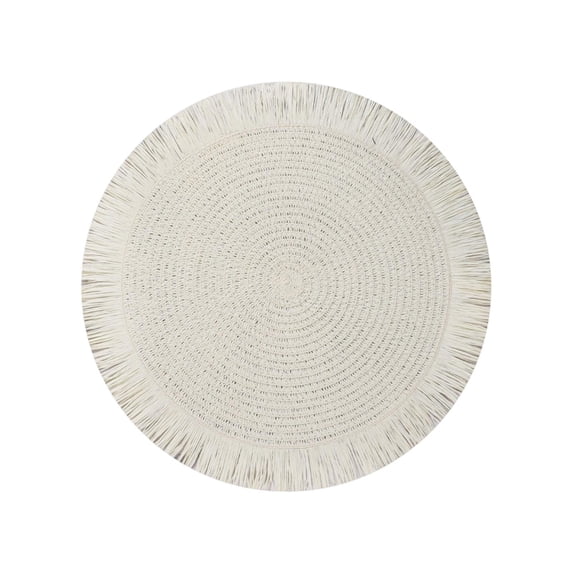 Table Pads for Dining Room Table Heat Resistant - 38 cm Round Woven Place Mat with Waterproof and Oil-Proof Design