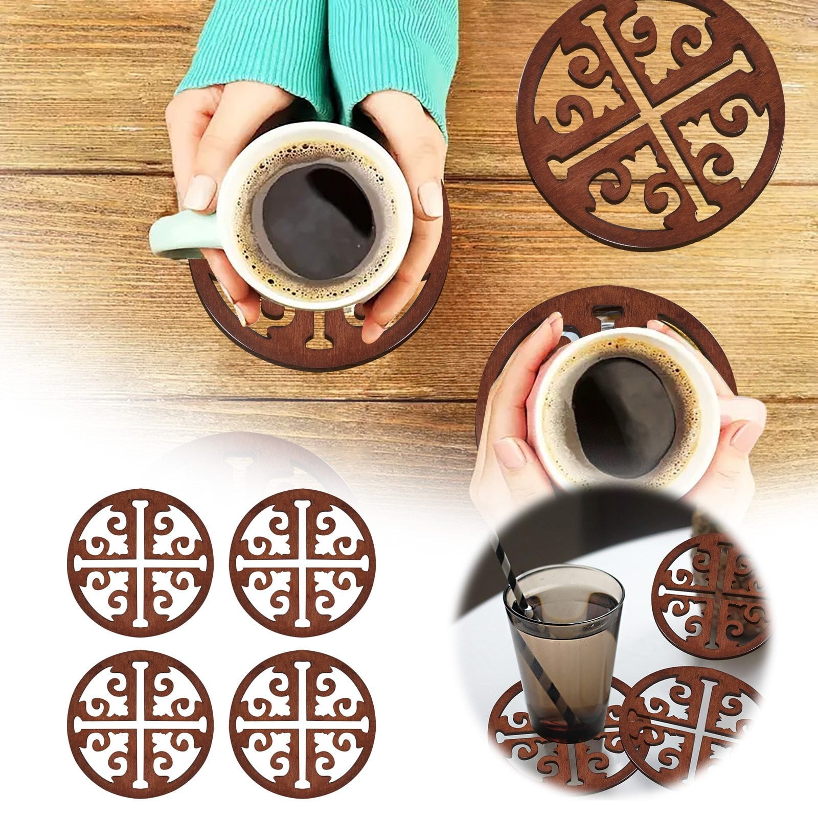 Table Place Mats Woven Charger Plates Rustic Dress Set Modern Plates