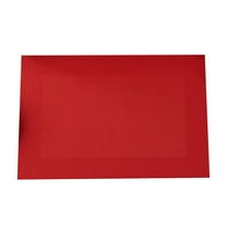 Table Placemats,Placemats Set of 1,Washable,Heat and Stain Resistant Indoor and Outdoor Place mats, Vinyl Woven Non Slip Table Mats for Restaurant Table Protection, PVC Table Placemats(Red)