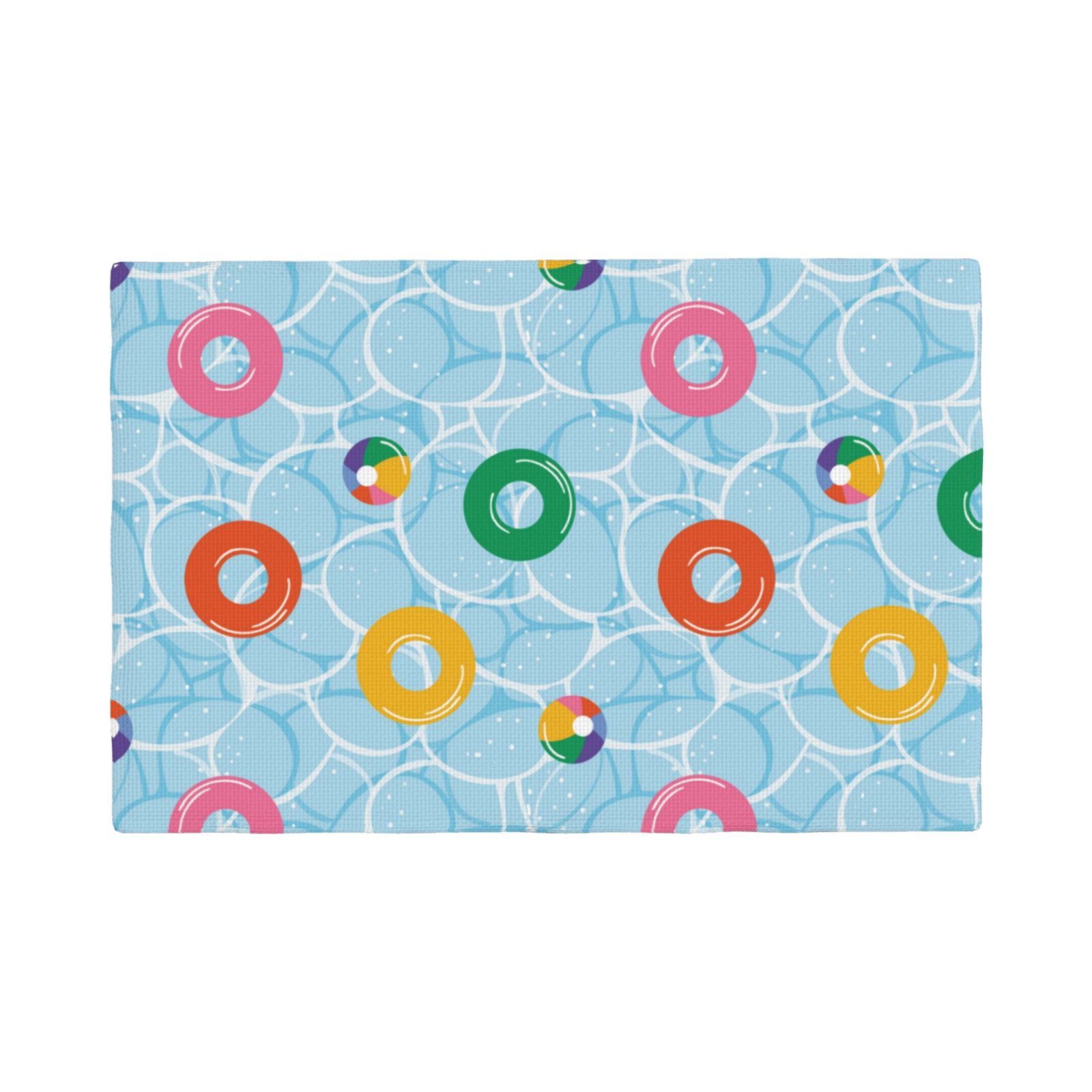 Table Placemats Set of 4 - 12x18 In Faux Linen Double Heat Resistant ...