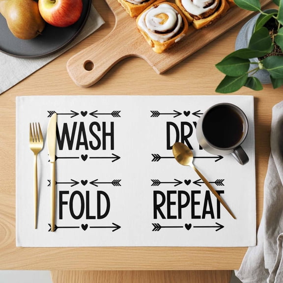 Table Placemats Set of 4 Abstract Arrows Wash and Dry Washable Place Mats Laundry Art Quote Non-Slip Insulation Table Mats for Kitchen Dining Party Decoration,13x19 Inch