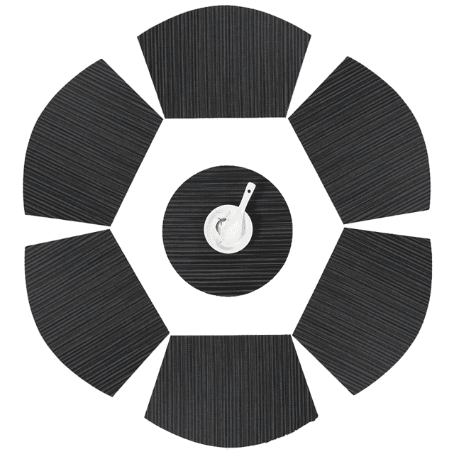 Table Placemats Wedge Shaped Place Mat with Centerpiece Round Mat Table