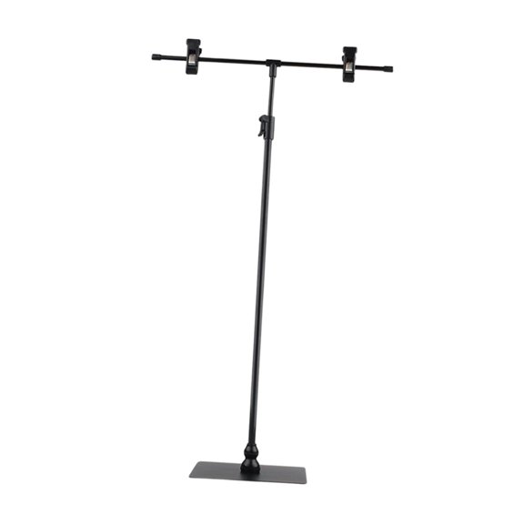 Table Poster Stand T Shaped Advertising Display Telescopic Menu Holder Stainless Steel 46 to 73cm Height for Commercial Store Office