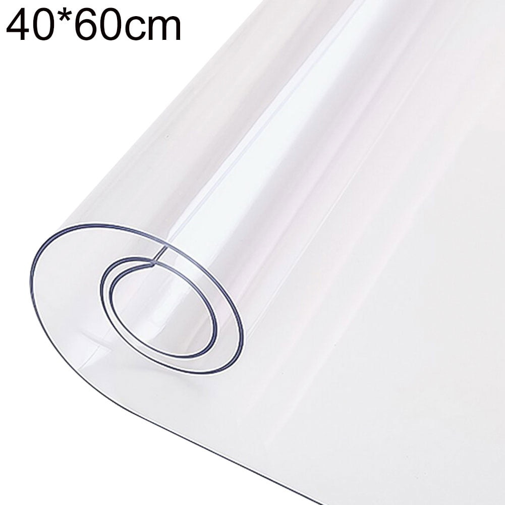 Table Protector Pad Clear Plastic Tablecloth Waterproof Wipeable Cover ...